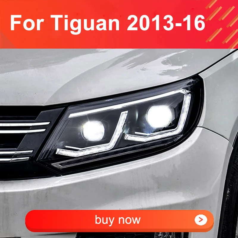 

1 Pair Car Headlight Assembly for VW Tiguan 2013-2016 LED Headlights Plug and Play with LED DRL Dynamic Turning Headlights