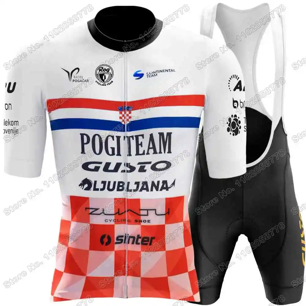 2026 Pogi Team Gusto Ljubljana Cycling Jersey Set Croatian
