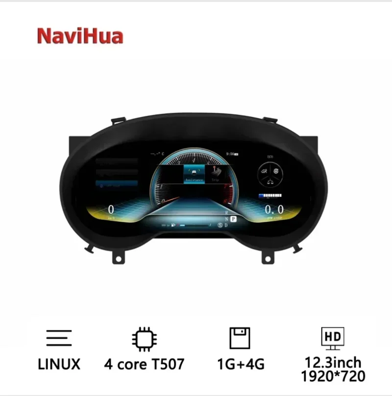 New Upgrade Car LCD Dashboard Linux System Digtial Cluster Auto Speedometer Virtual Cockpit Instrument for Benz A Class/CLA/GLA