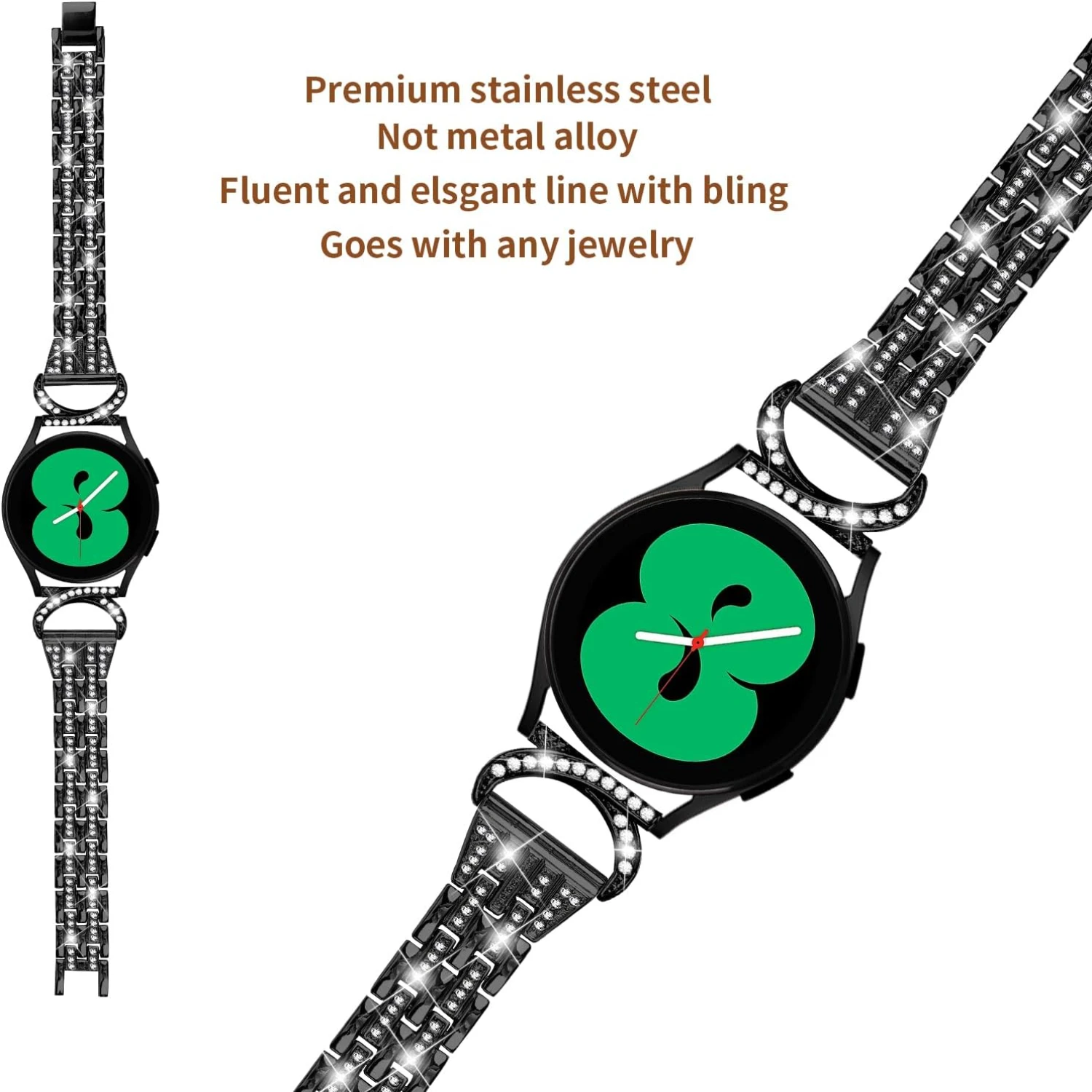 the Crystal Metal Jewelry Bracelet Watch Band for an exquisite and sophisticated touch. Perfect for adding a touch of elegance t