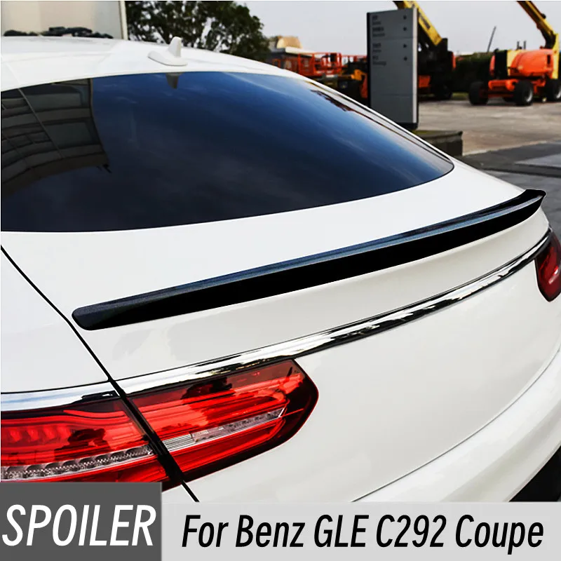 

For 2014-2019 Mercedes Benz GLE C292 Coupe 350 400 450 550 63 Black Carbon Car Rear Trunk Lid Spoiler Wings Accessories