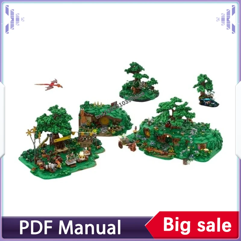 The Shire Extended MOC Building Blocks, Fantasy Rural Cottage Extension Model for Decoration and Gifts