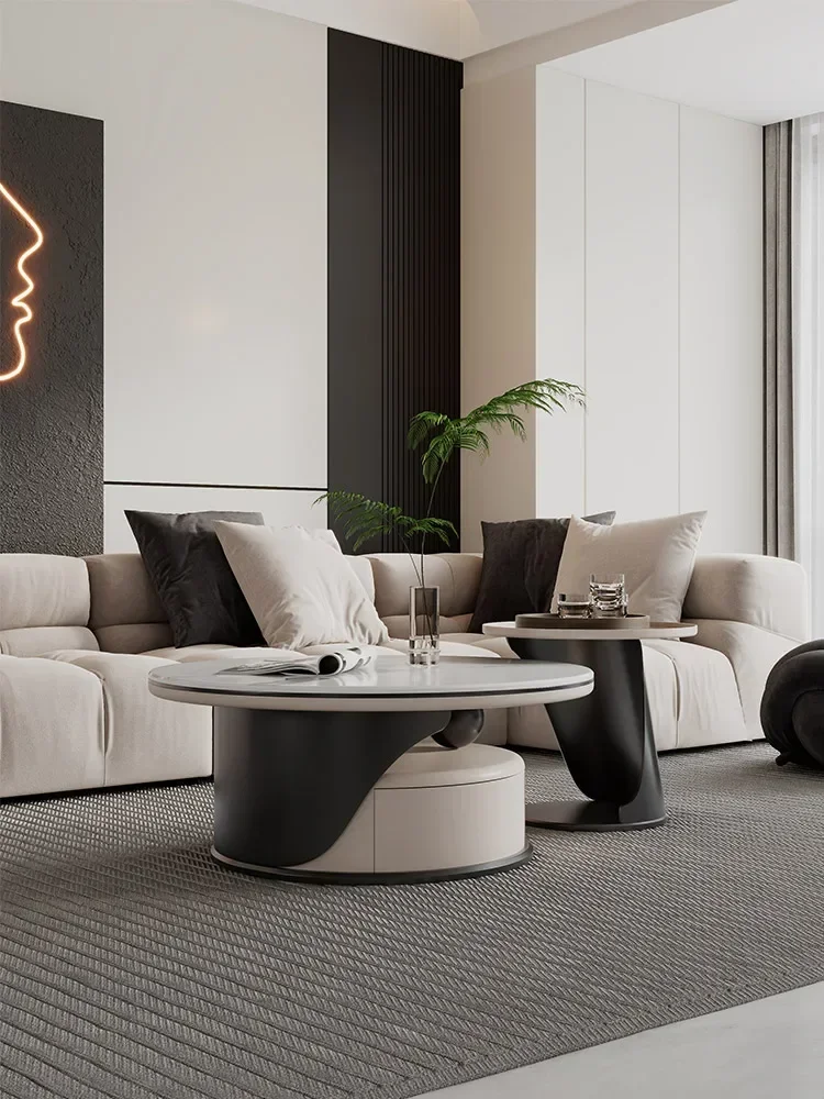 

Креативный минималистичный круглый чайный столик, дизайнерская комбинация, новая современная минималистичная мебель для гостиной