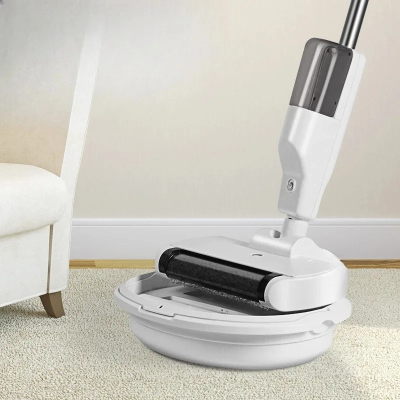 

High-power wet and dry dusting machine, hand-pushed wireless vacuum cleaner, hand-washing mop