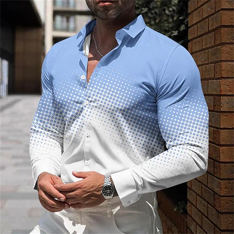 New men\'s shirt fashion shirt 2 style outdoor shopping long-sleeved shirt Hawaiian shirt super large size XS-6XL soft fabric