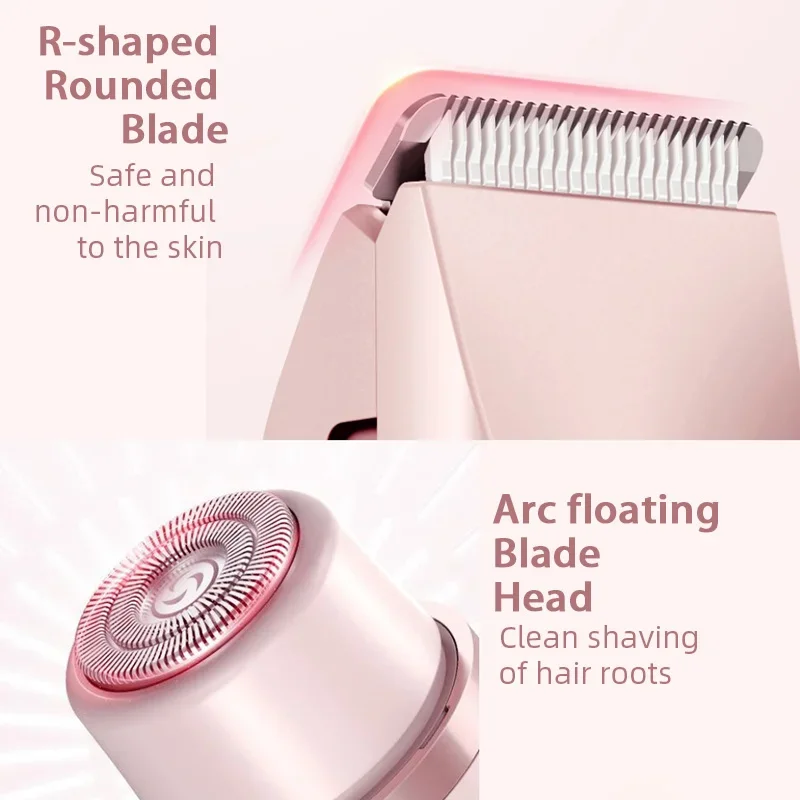 Dual-Head Hair Removal Trimmer Clipper Rechargeable Floating Round R-Shaped Blade Wet Dry Use Waterproof Hair Cutting Machine image 3