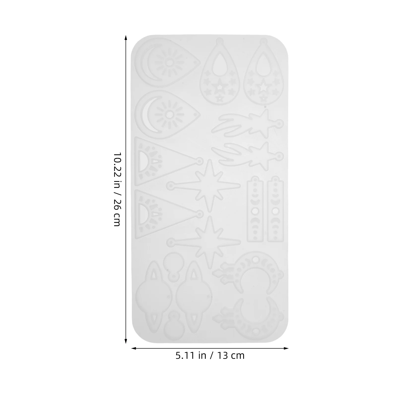 قوالب الراتنج القرط لتقوم بها بنفسك قوالب قلادة سيليكون هندسية نجمة القمر شكل المفاتيح الحرفية الراتنج قوالب الصب مجوهرات سيليكون #2