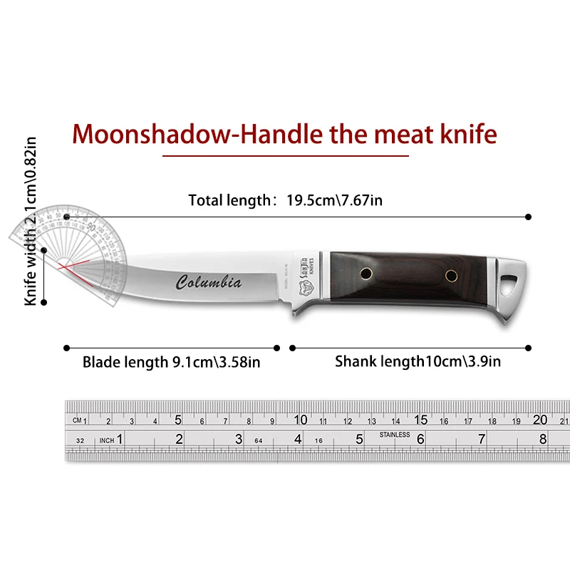 Outdoor knife hunting knives camping high quality profesional self-defense  multifunctional portable eating meat fruit knife