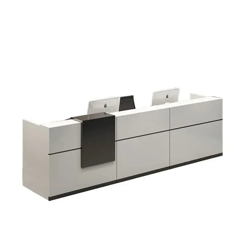 Modern Commercial Office Front Reception Desk Wooden Reception Desks