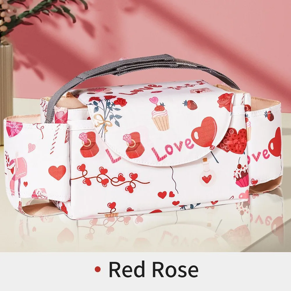 حقيبة عربة أطفال متعددة الوظائف مقاومة للماء مع جيوب متعددة لتخزين عربة الأطفال وحقيبة يد للأم ذات سعة كبيرة