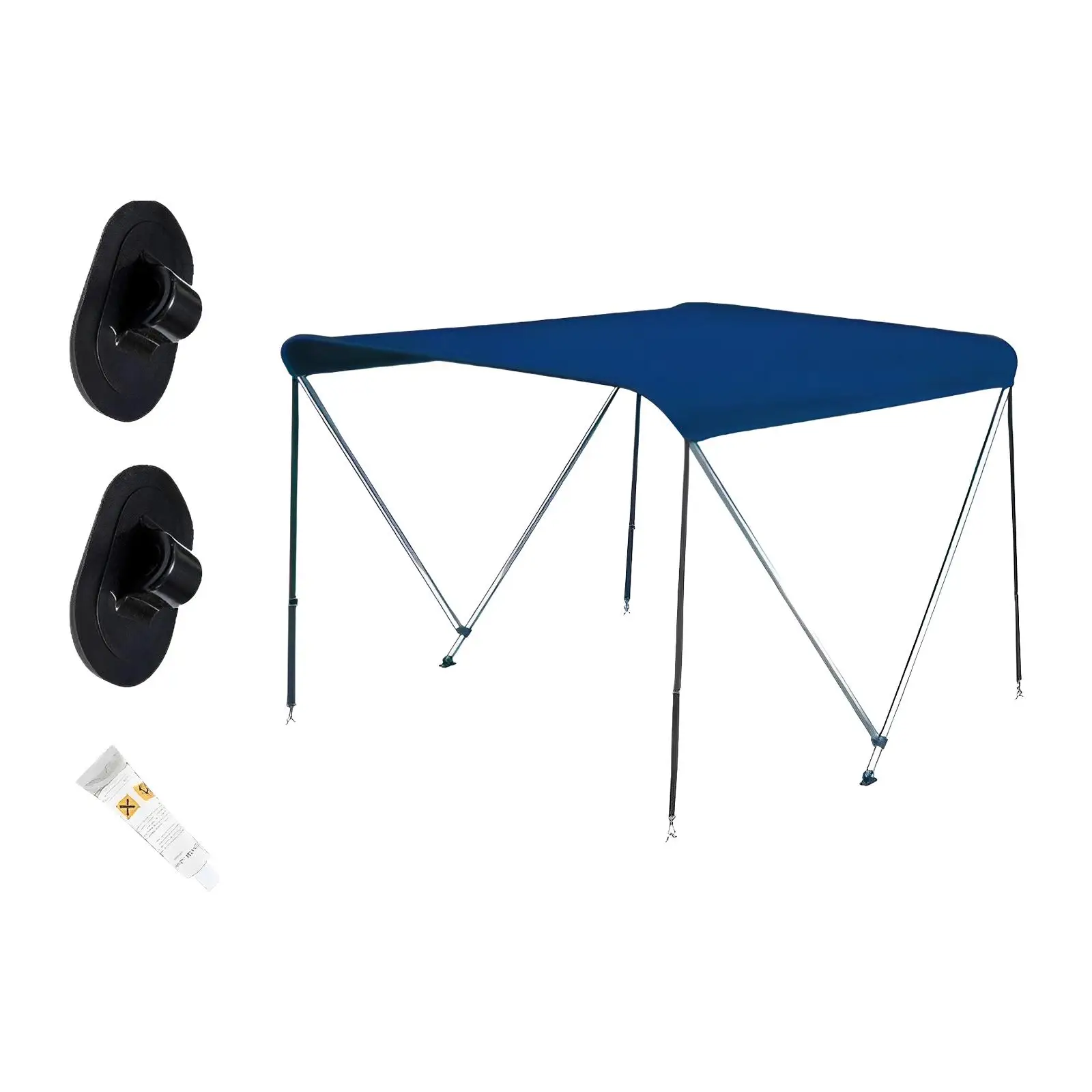 Inflatable Boat Canopy with Support Rod Sun Protection Sunshade Shelter Foldable Tent Kayak Awning for Fishing Boat Dinghy