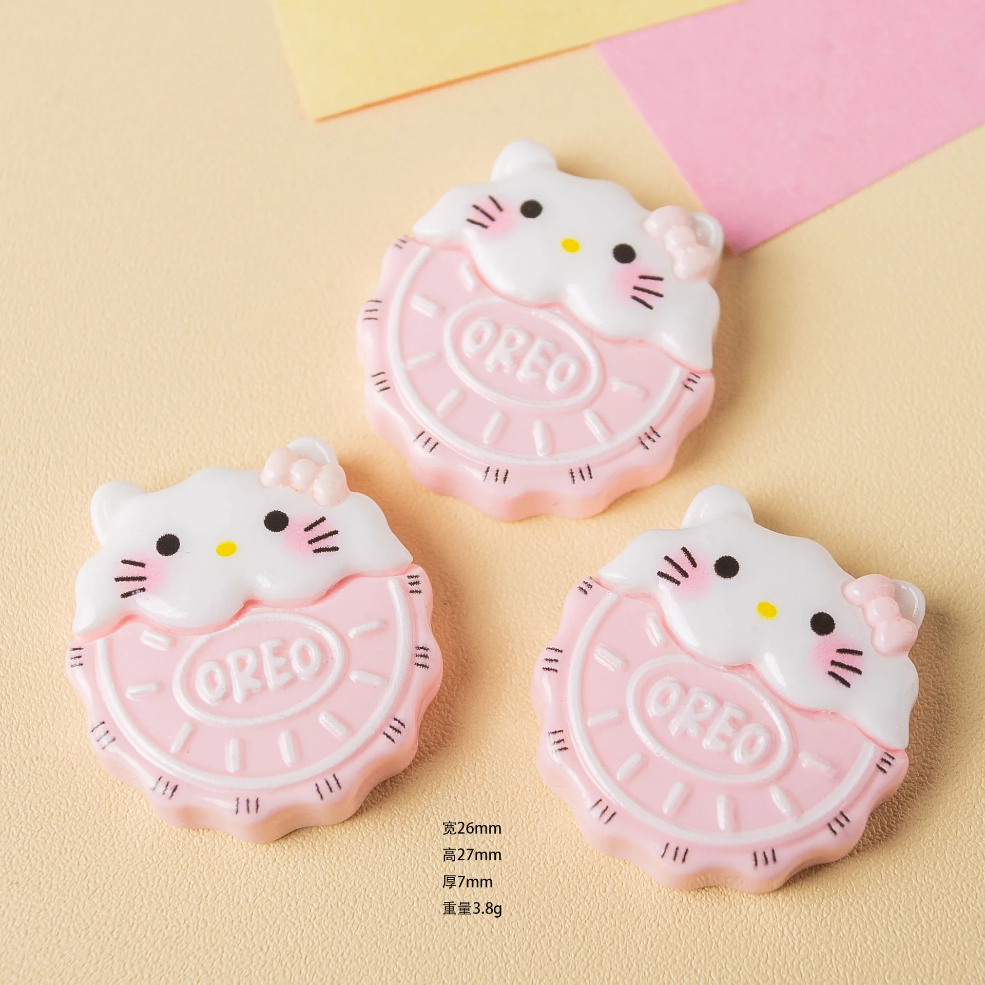 5pcs Cartoon Resin Sanrio Biscuit Flatback Cabochons for Diy Jewelry Making Scrapbooking Embellishment Supplies for Crafts