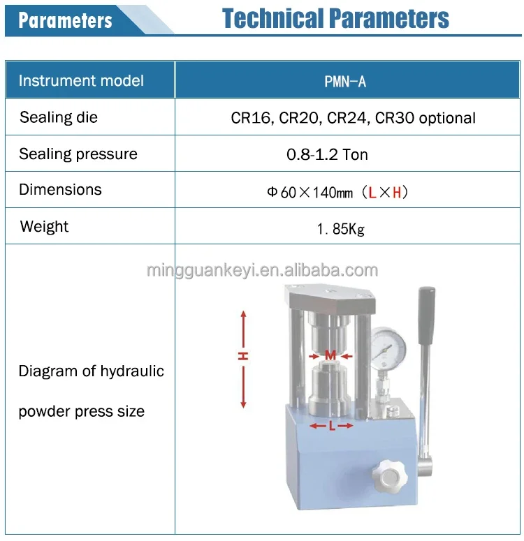2025 Produtos Premium CR16 CR20 CR24 CR30 cerias Molde de vedação de bateria de botão-MG--PMN-A