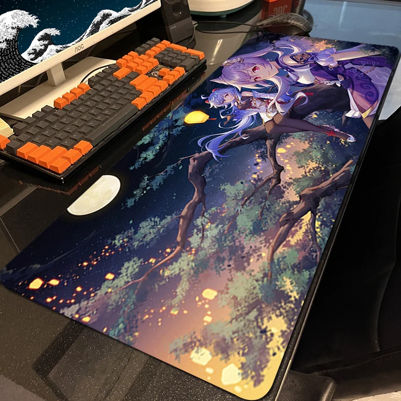 

Large Genshin Impact Mouse Pad Gaming Mousepad XXL Ganyu Deskmat PC Gamer Anti-Slip Mouse Mat Big Keyboard Pads Table Carpet