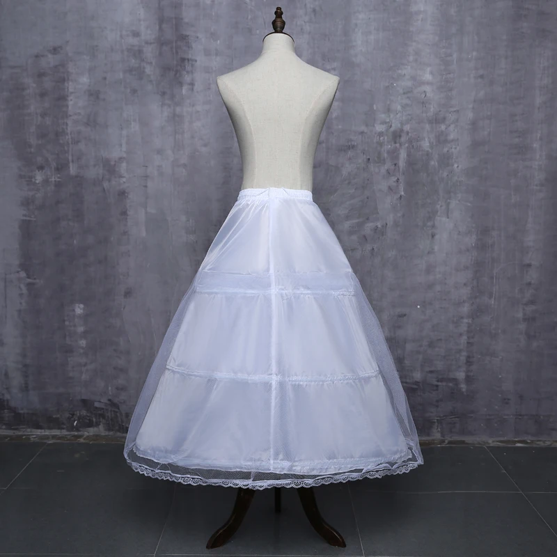 Hot Sale 3 Hoops Wedding Petticoat Crinoline Slip Bridal Underskirt In Stock High Quality