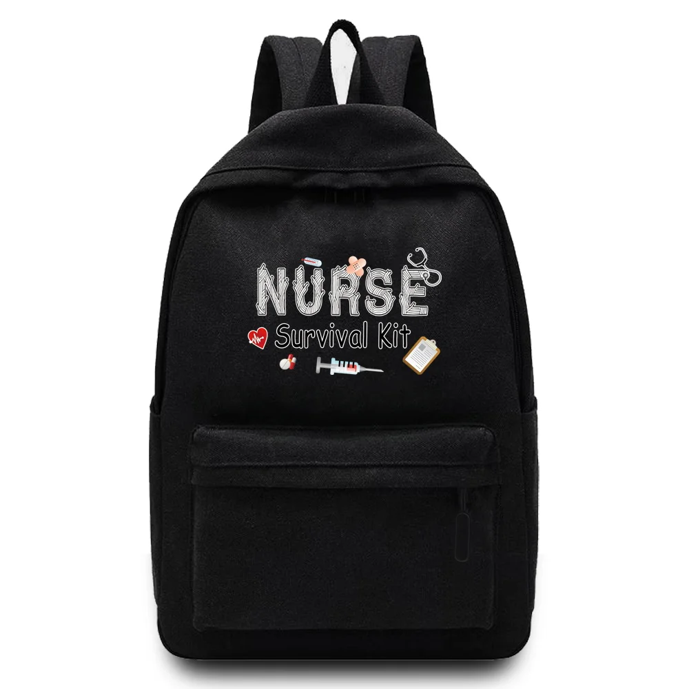 Enfermeira Padrão Impresso Sacos Esportivos para Mulheres, Mochila Laptop Canvas, Ombro Saco De Escola, Designers Mochilas, Novo, 2022