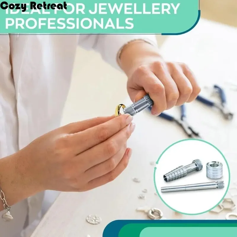 

Dual Head Ring Stretcher Plastic and Rubber Hammer Metal Mallet for Jewelry Wedding Band Ring Extender Anti-slip