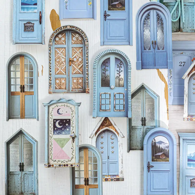 

Набор наклеек Card Lover, 20 шт. [Серия Door Dream] с дизайном дверей в стиле сакуры, розовых дверей, дворовых дверей и дверей с текстурой дерева для скрапбукинга