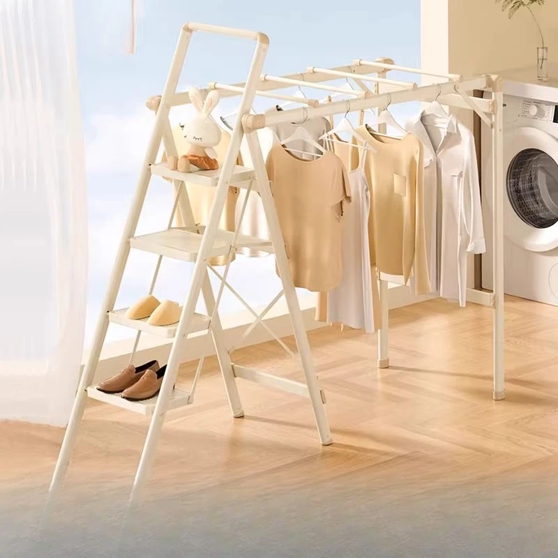 Drying rack dual-purpose herringbone ladder indoor portable folding ladder staircase thickening and thickening four or five