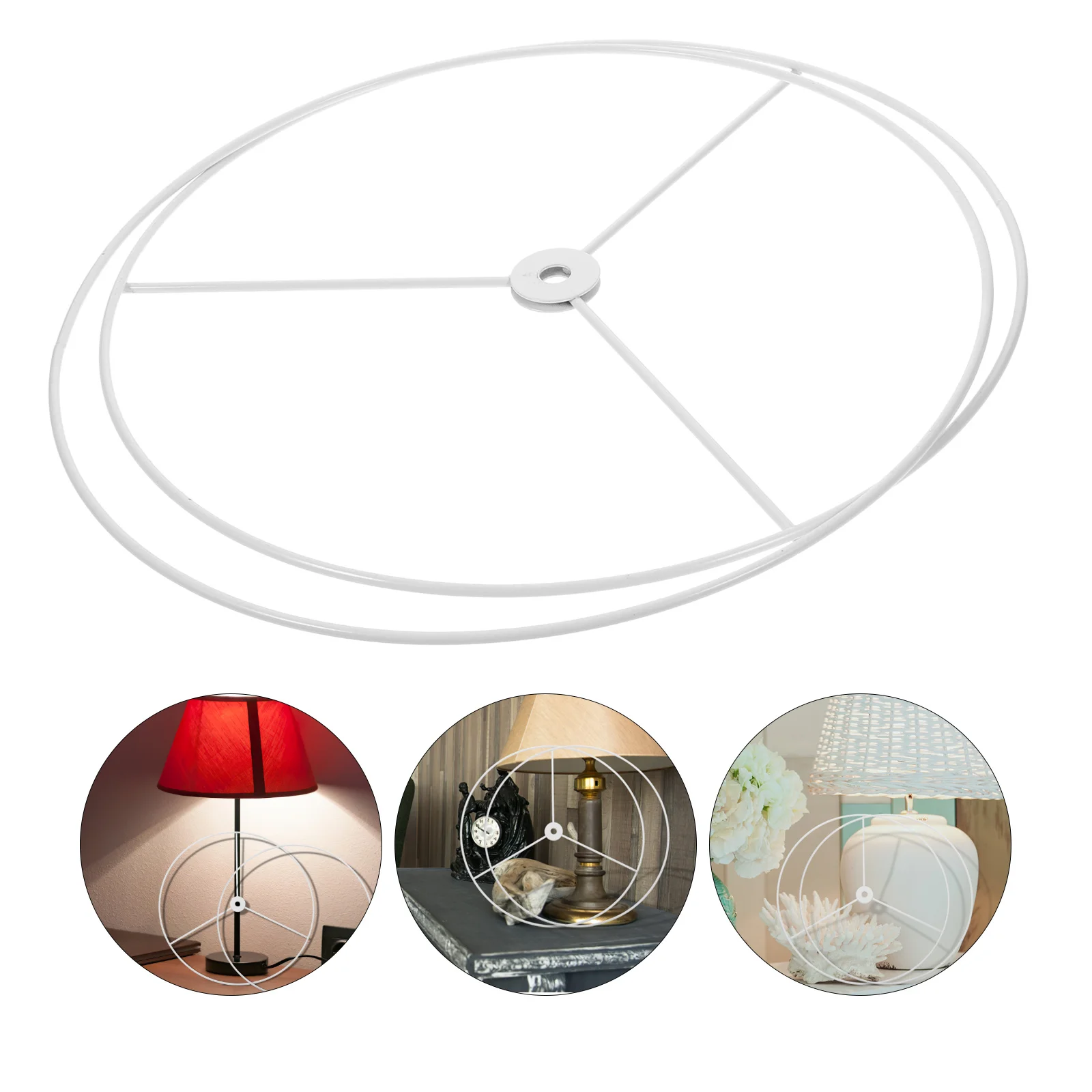 1 Set Iron Lampshade Diy Chandelier Bracket Ceiling Light Frame Round Metal Lamp Holder Pendant Light Frame For Home