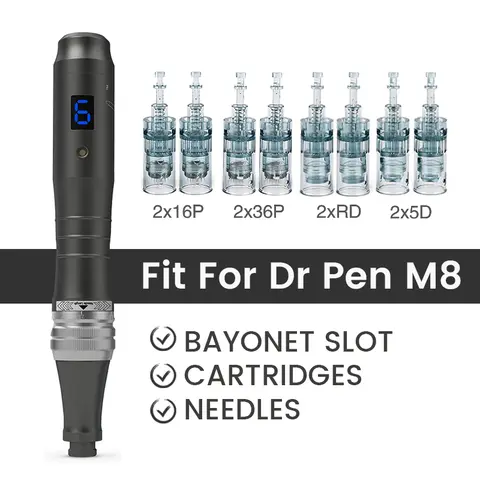 Dr Pen M8/A6s cartridges Micro Needle Pen Replacement Derma Machine 3D/5D/Round Nano Needle Bayonet Cartridge