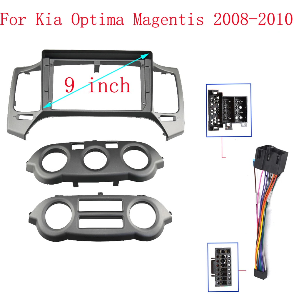 Panel de Radio Facia para coche, placa adaptadora GPS, bisel de consola, 9 pulgadas, para Kia Magentis Optima 2008-2010