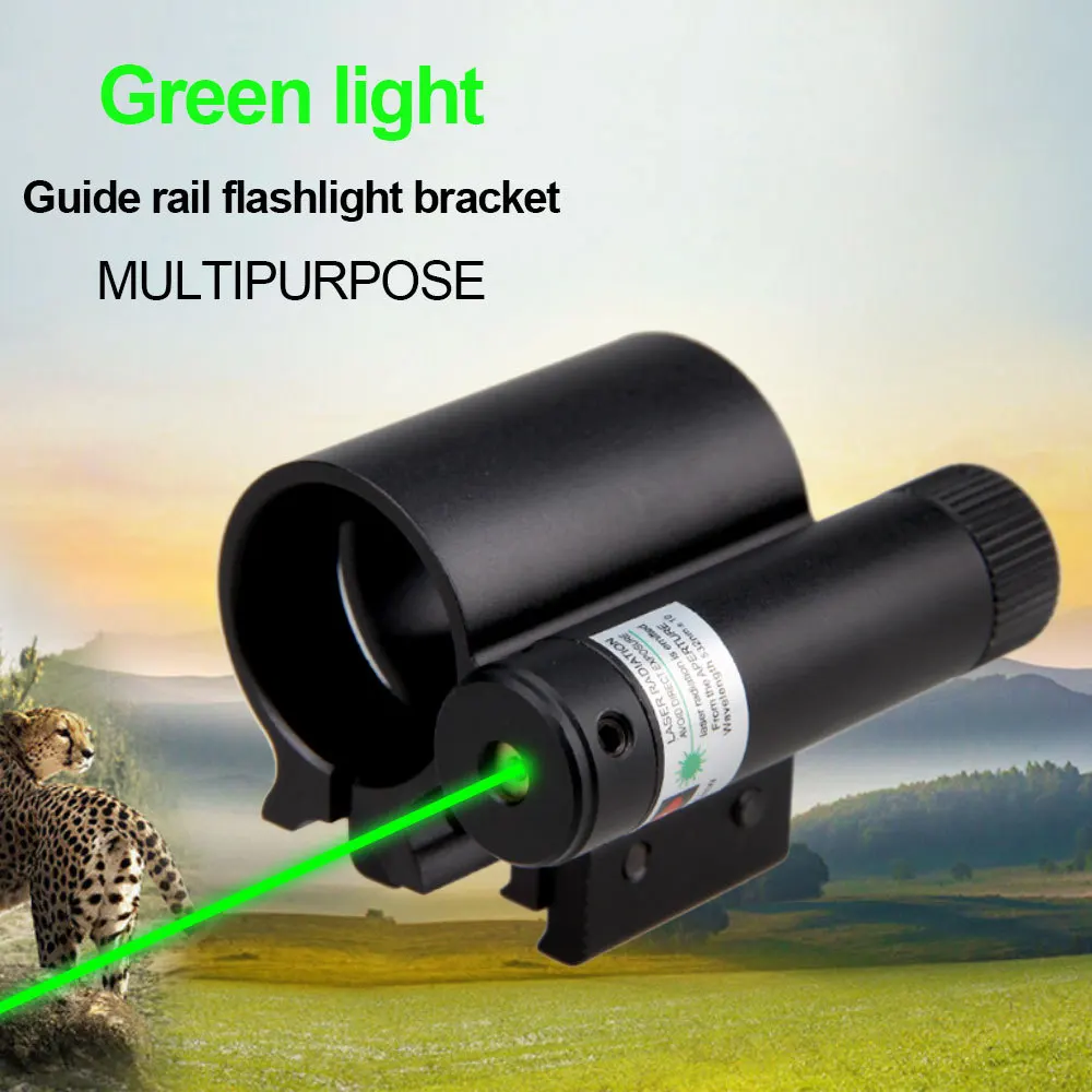 

25.4mm Metal Clamp Rail Flashlight Holder Green Light Sight Multifunctional Laser Sight Hunting Rifle Scope Red Dot Sight