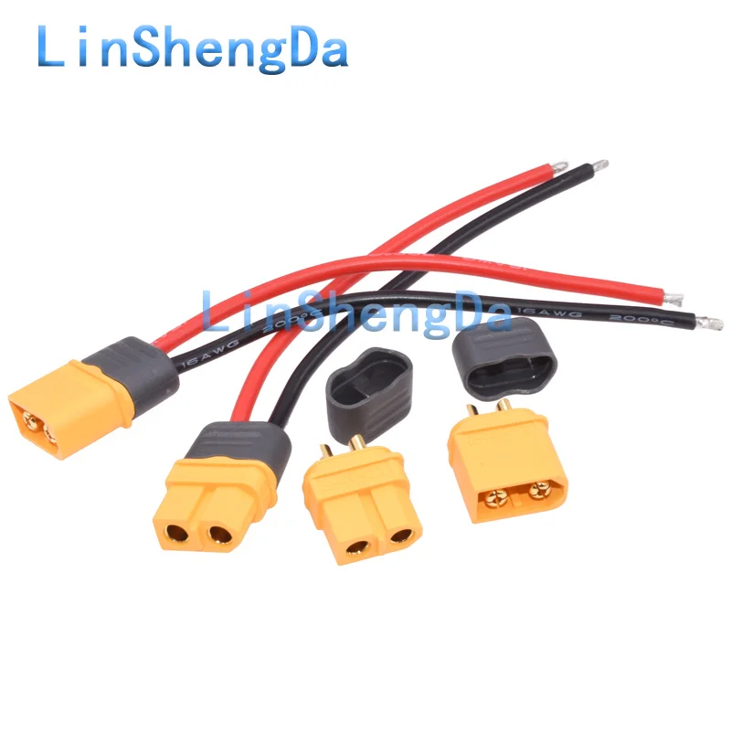 10PCS XT60H-F/M male female aircraft model connection line power test lithium battery pack charging interface high current