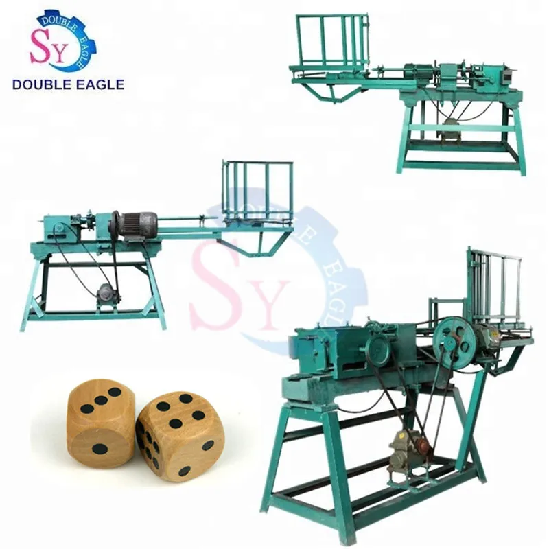 High efficiency professional wooden bracelet size gamble dice processing lathe/full automatic square wood bead making machine