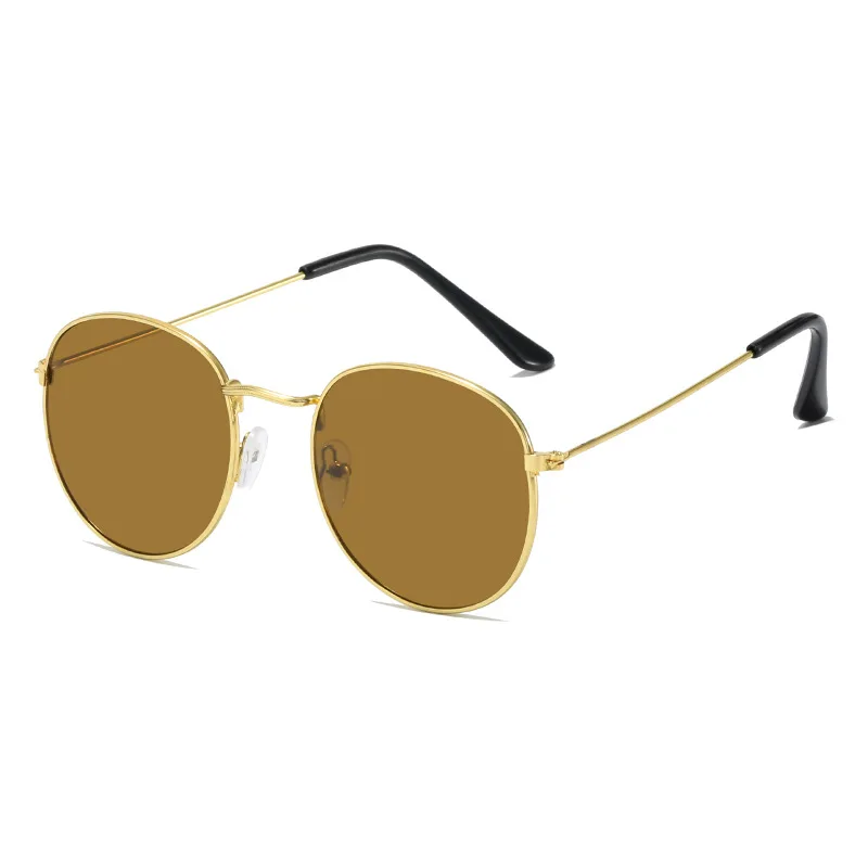 Okrągłe okulary przeciwsłoneczne męskie Vintage metalowe okulary przeciwsłoneczne dla kobiet luksusowej marki gogle okulary przeciwsłoneczne damskie okulary przeciwsłoneczne dla kobiet mężczyzn ﻿ — zdjęcie 6