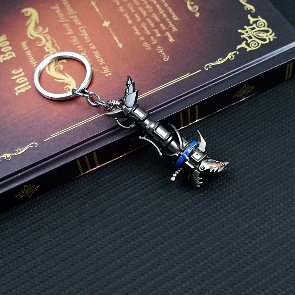 League of Jinx Cannon Keychain LOL Key Chain Keyring Legend Keychains for Men Women Game Accessories Car Key Ring llaveros