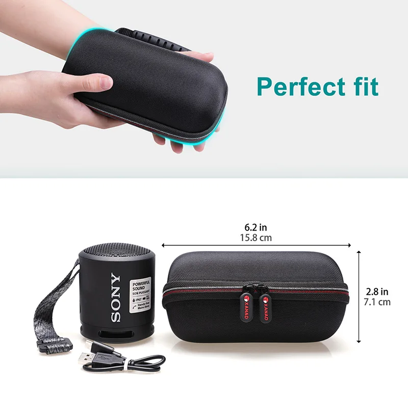 XANAD EVA Hard Case for Sony SRS XB13 Wireless Bluetooth Portable Speaker Protective Carrying Storage Bag