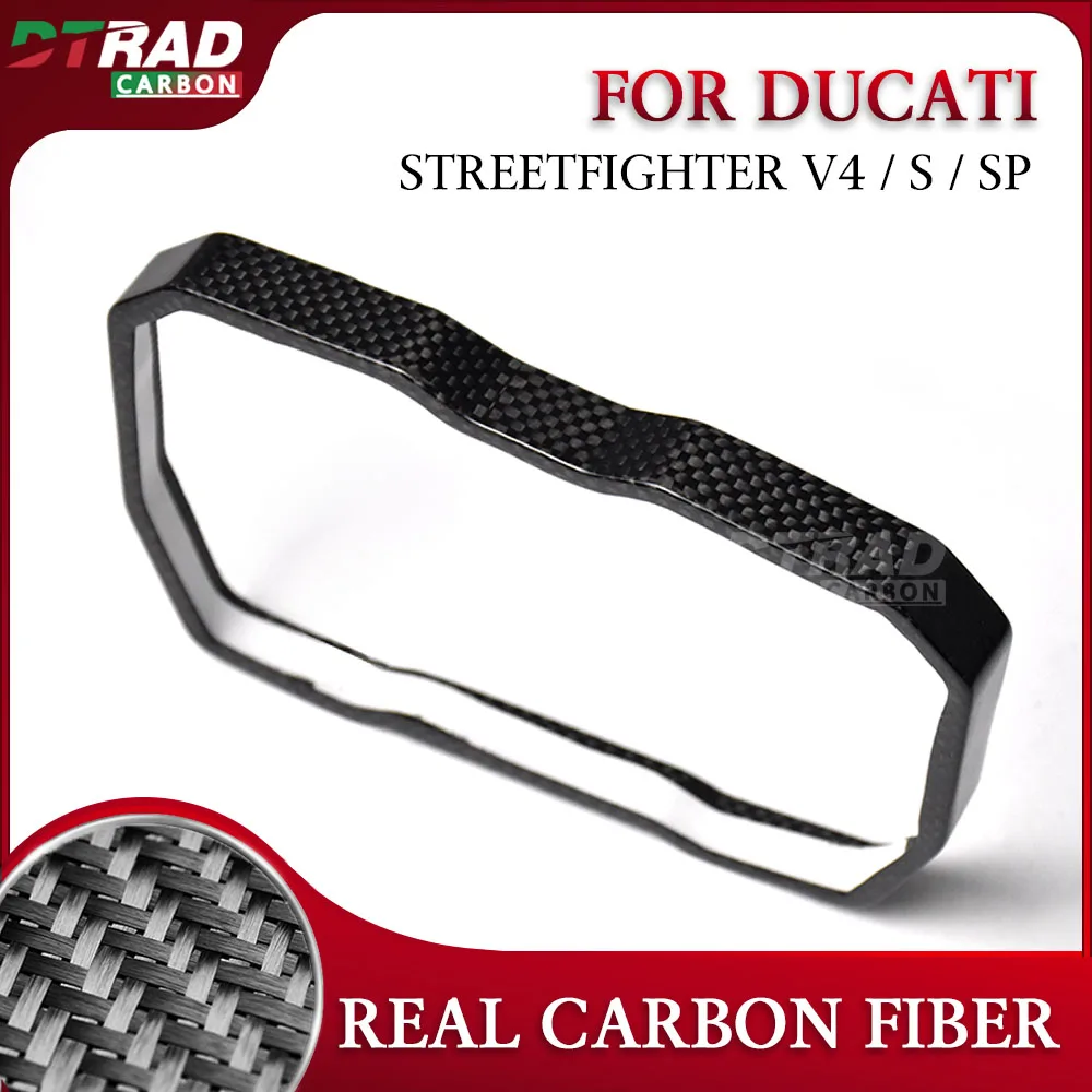 For DUCATI Streetfighter V4 S V4SP V4S Accessories Carbon Fiber Meter Frame Cover Motorcycle Screen Protector Dashboard Guard