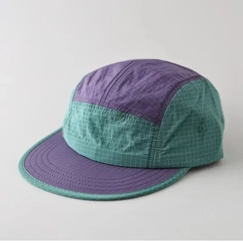 

Japanese Outdoor Quick-drying Soft Brim 5-Panel Baseball Caps Men Women Summer Retro Splicing Thin Breathable Hiking Camping Hat