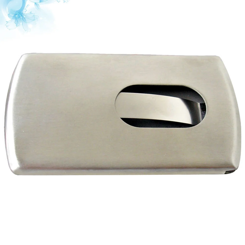 1pc Metal Business Card Holder Silver Portable Name Case Organizer For Credit Gift Cards Name Cards Storage Sleek Design Table
