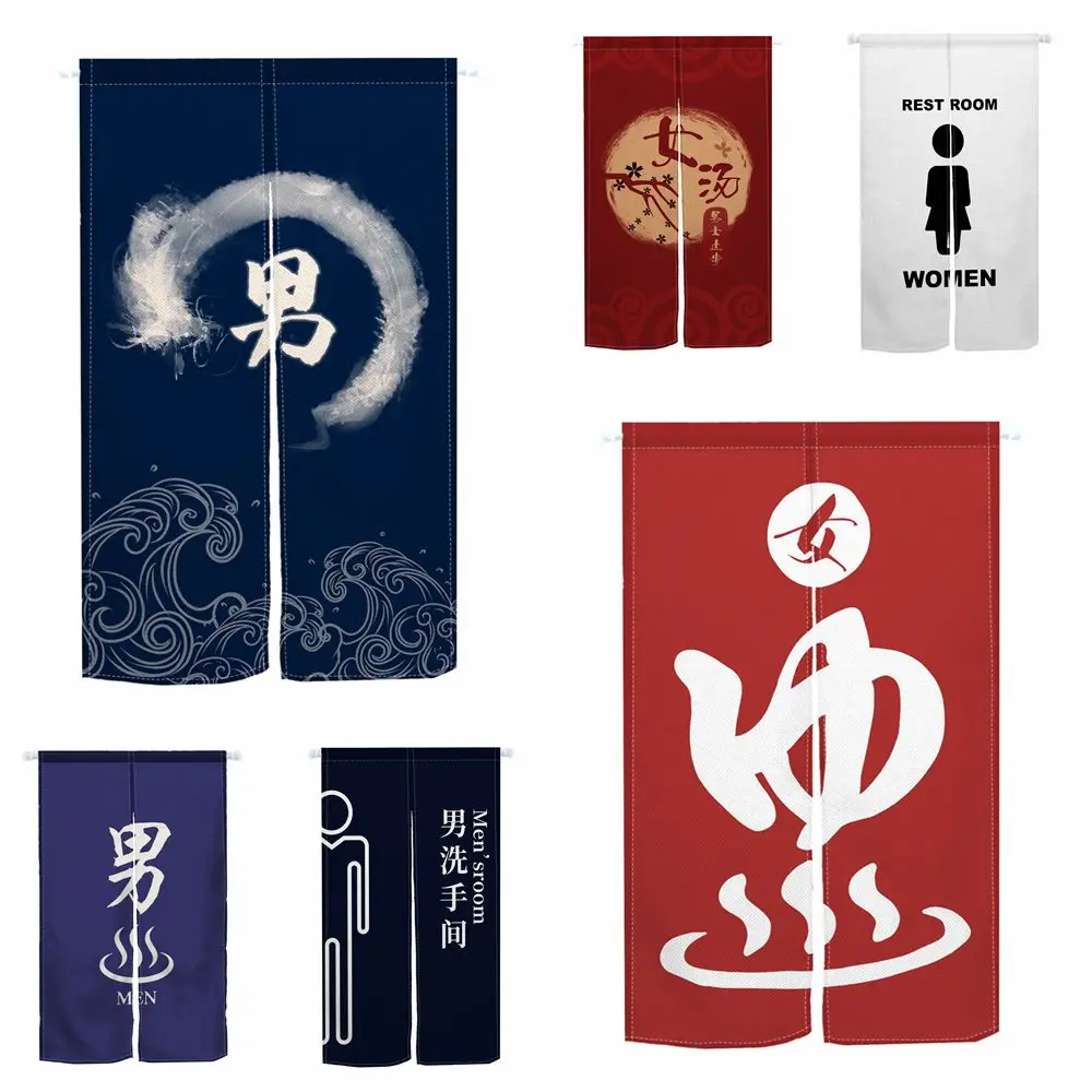 

Мужской и женский логотип, дверная занавеска в японском стиле, горячий источник, суп, бассейн, туалет, вход, декоративные длинные дверные шторы, полуразделенные