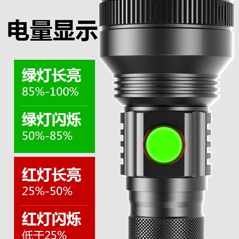 Linterna telescópica de carga rápida, linterna de aleación de aluminio Xhp40