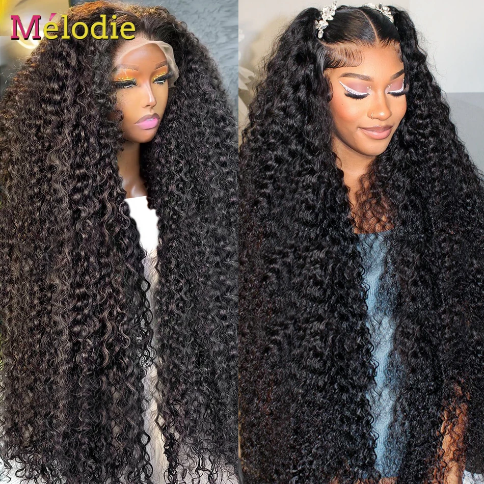 250% Wear And Go Glueless Human Hair Wig 4x4 5x5 Glueless Wig HD Transparent Curly Human Hair Deep Wave 13x6 Lace Frontal Wig