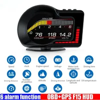 F15 OBD2 HUD Head up Display Car GPS Speedometer On-board Computer RPM Water Oil Temp Meter Car Electronic Accessories Interiors