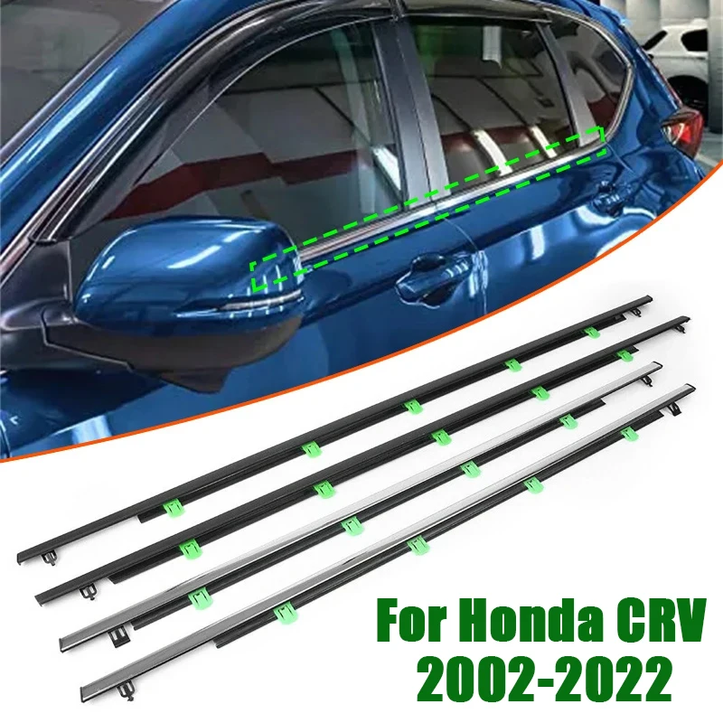 

4pcs Car Window Glass Sealed Strip Side Window Wheatherstrip for Honda CRV 2002-2022