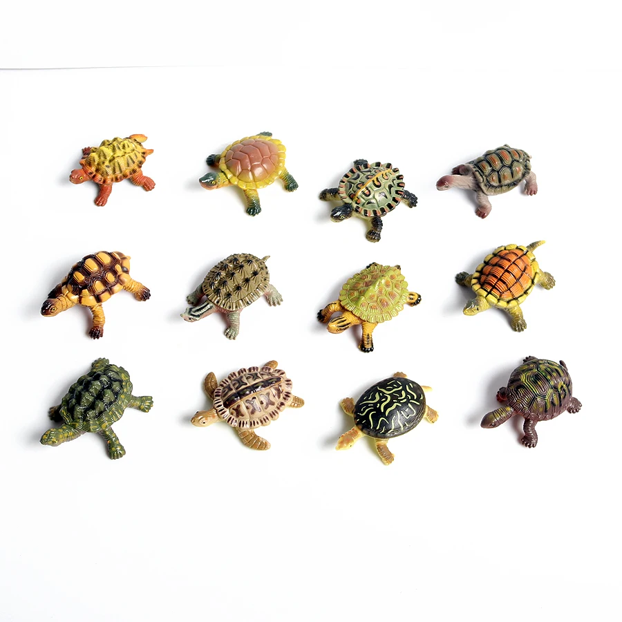 Realistic Miniatures Marine Life Sea Turtle Model Ocean Animal Tortoise Figurines Aquarium Decoration Fish Tank Accessories Toys