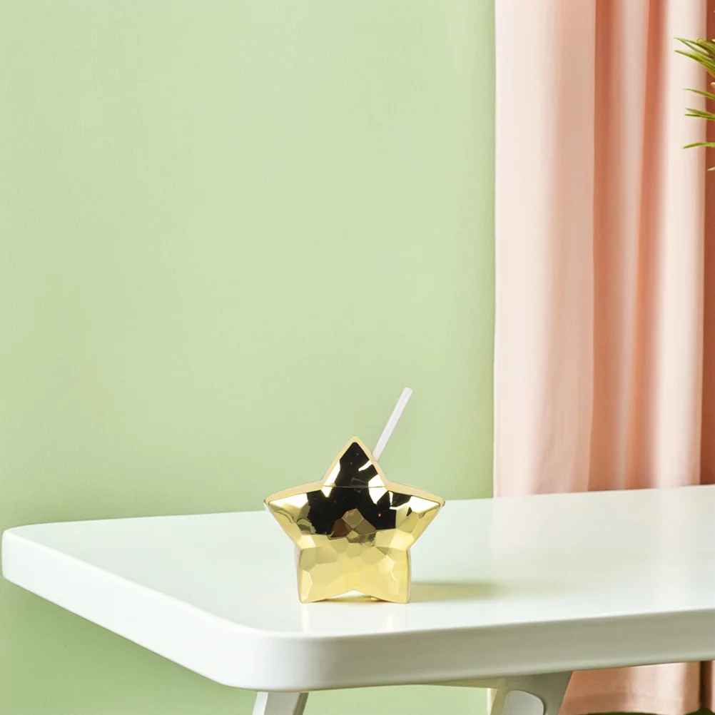 

2Pcs Star Shaped Drinking Cups High Gloss Electroplated Finish Party Cups Beach Hawaiian Luau Bbq Decor Star Novelty Cup