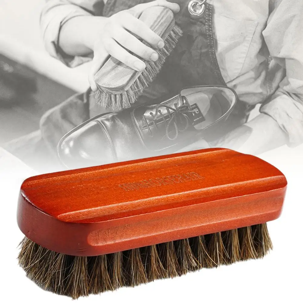 Brosse en crin de cheval à poils souples en bois massif, brosse de polissage pour détails de voiture, nettoyage de la poussière de voiture, brosse de polissage haut de gamme T8L8