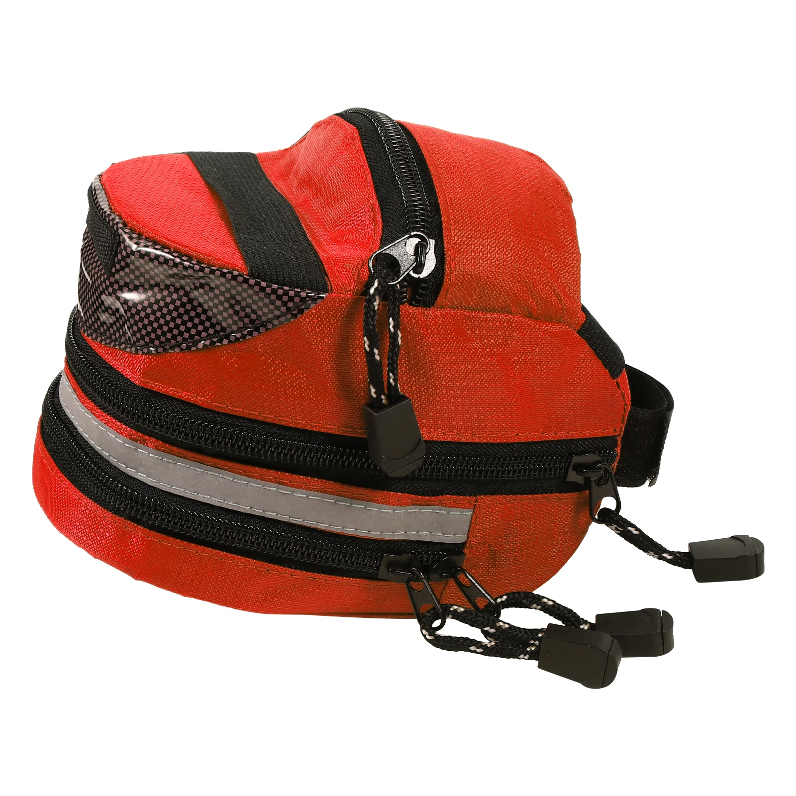 

Cycling Bag Large Capacity Waterproof Saddle Pouch Tail Seat Pack Reflective Stripe Easy Attach Detachable Most Racks Bike