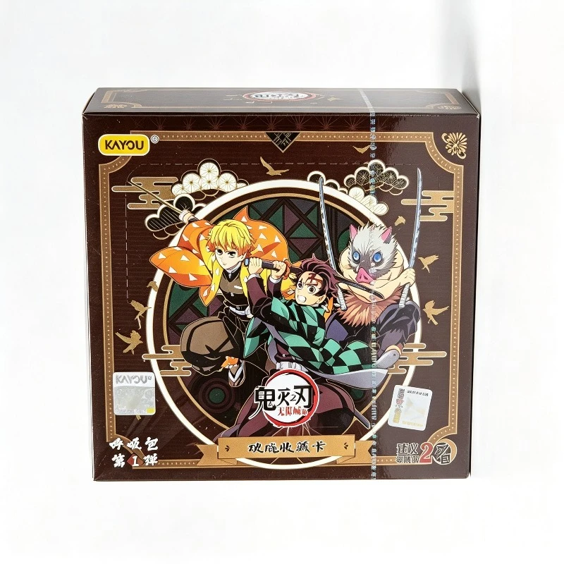 KAYOU Officially Licensed Demon Slayer Dawn Collection Card Breathing Pack Vol 1 Sealed Booster Box 128 Types Birthday Gift