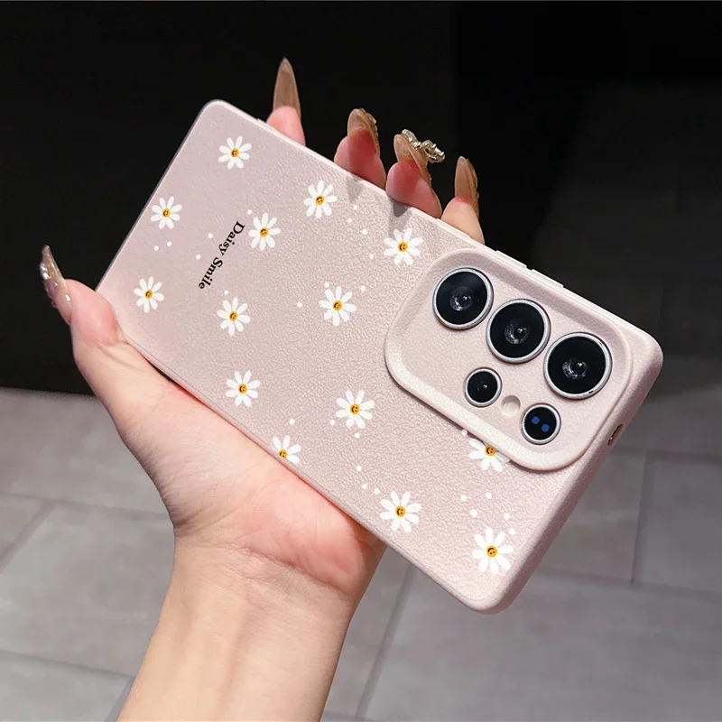 INS Smile Daisy Cherry Lichee Pattern Case dla Realme 14 13 12 11 9 Pro Plus 10 8 5G 8i C53 C51 C63 C55 C35 C30S C21Y C25Y Cover