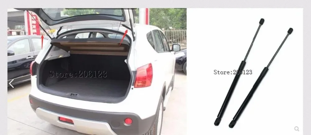 2008 -2013  for  Nissan  Qashqai  Auto Tailgate Boot Ascensor de apoyo Gas Struts Spring Trunk support rod protective cover