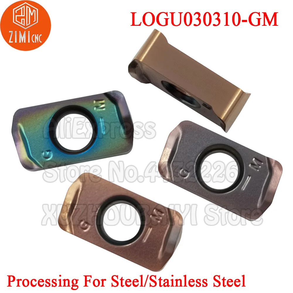 LOGU030310-GM LOGU030310 GM LOGU 030310 Fast feed milling insert Carbide Milling Inserts Turning Tools CNC Cutter Lathe milling