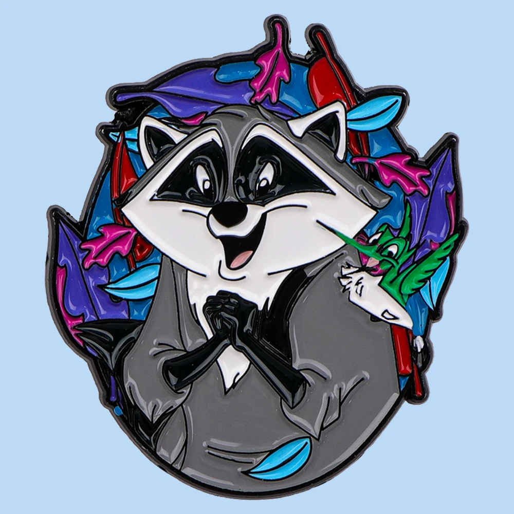 Cartoon Raccoon Enamel Lapel Pin Badge Pins Hats Clothes backpacks Decoration Jewelry Accessories Gift