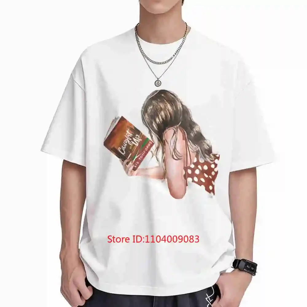 Caught Up Book Boyfriend Fit Short Sleeve Tee 100% Cotton T-Shirt